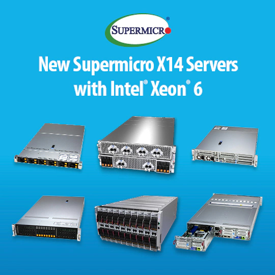 Supermicro X14 servers with Intel Xeon 6